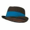 Jeanne Simmons Boy's UPF 50+ Ribbon Straw Fedora -Adams Shop eb001cf brown 1 6
