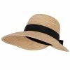 Jeanne Simmons Women's Raffia Braid Bow Ribbon Band Accented Large Brim Sun Hat 2 Jeanne Simmons Women's Raffia Braid Bow Ribbon Band Accented Large Brim Sun Hat -Adams Shop ef001fw black natural 1