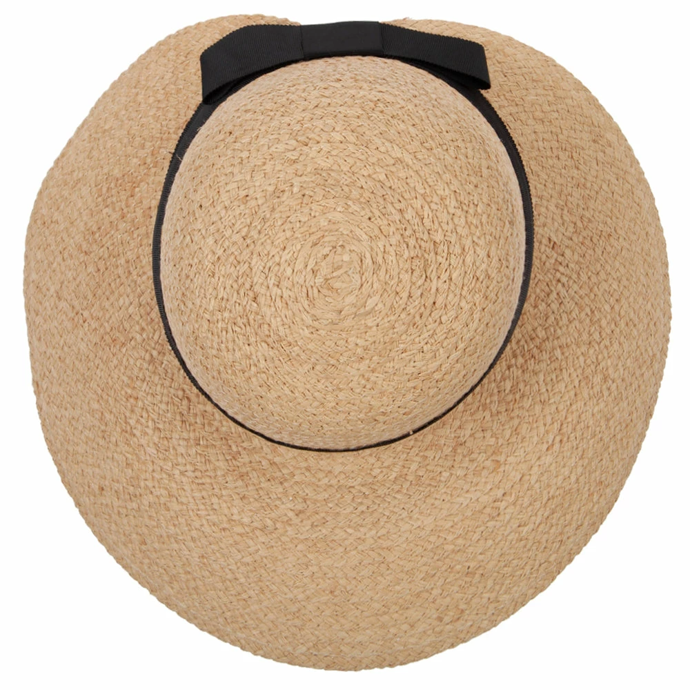 Jeanne Simmons Women's Raffia Braid Bow Ribbon Band Accented Large Brim Sun Hat 7 Jeanne Simmons Women's Raffia Braid Bow Ribbon Band Accented Large Brim Sun Hat - Image 5