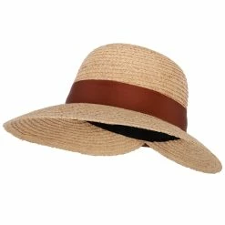 Jeanne Simmons Women's Raffia Braid Bow Ribbon Band Accented Large Brim Sun Hat 17 Jeanne Simmons Women's Raffia Braid Bow Ribbon Band Accented Large Brim Sun Hat -Adams Shop ef002fw brown natural 1