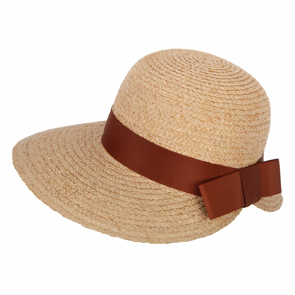 Jeanne Simmons Women's Raffia Braid Bow Ribbon Band Accented Large Brim Sun Hat 9 Jeanne Simmons Women's Raffia Braid Bow Ribbon Band Accented Large Brim Sun Hat - Image 7