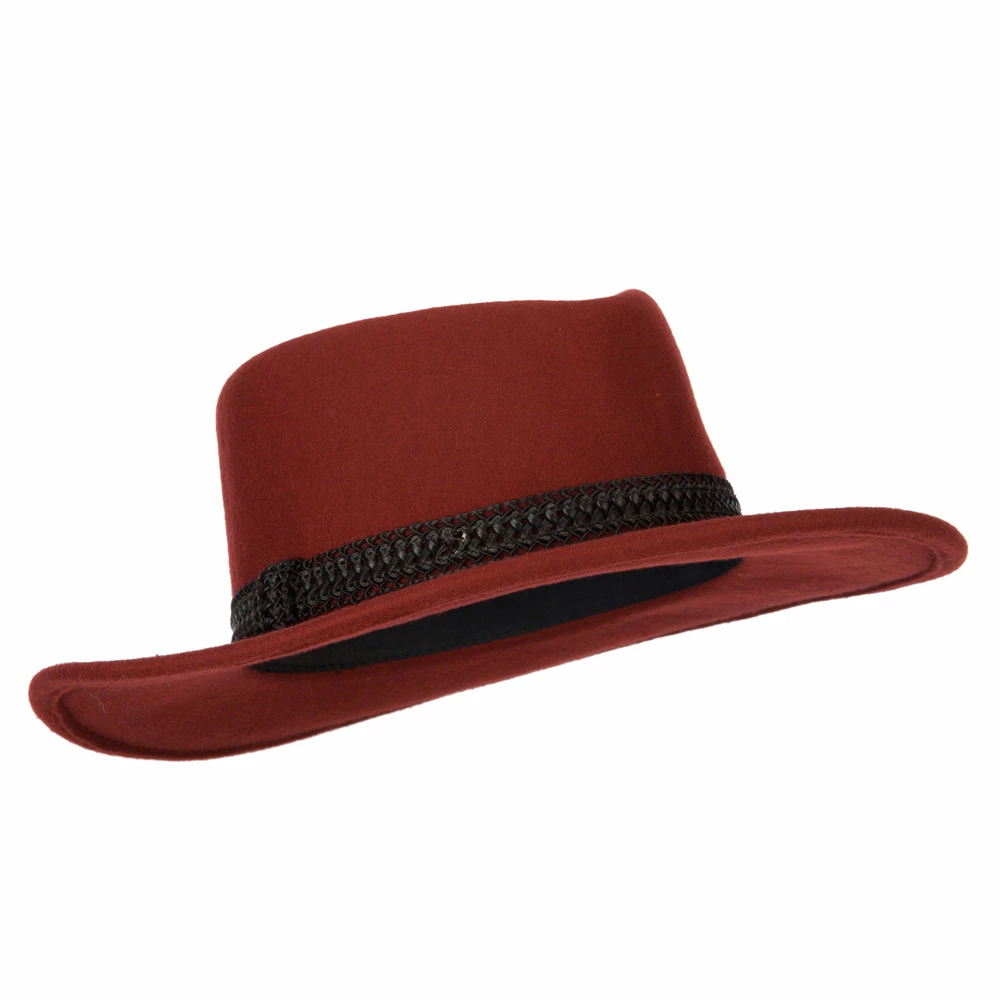 Jeanne Simmons Women's Designed Band Accented Pinched Top Large Brim Wool Fedora Hat 6 Jeanne Simmons Women's Designed Band Accented Pinched Top Large Brim Wool Fedora Hat - Image 4