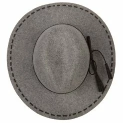 Jeanne Simmons Women's Tassel Tie Trim Large Stitch Detailed Brim Wool Fedora Hat 31 Jeanne Simmons Women's Tassel Tie Trim Large Stitch Detailed Brim Wool Fedora Hat -Adams Shop ei002cf grey black 5
