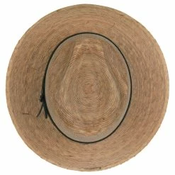 Jeanne Simmons Men's Palm Braid Leather Band Fedora Hat 11 Jeanne Simmons Men's Palm Braid Leather Band Fedora Hat -Adams Shop em001sf dk palm 5 1