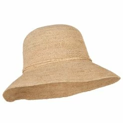 Jeanne Simmons Women's Raffia Weave Cloche Hat -Adams Shop en001cl natural 4