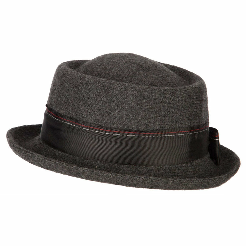 Jeanne Simmons Women's Wool Blend Ribbon Band And Bow Trim Pork Pie Fedora Hat 4 Jeanne Simmons Women's Wool Blend Ribbon Band And Bow Trim Pork Pie Fedora Hat - Image 2