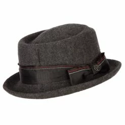 Jeanne Simmons Women's Wool Blend Ribbon Band And Bow Trim Pork Pie Fedora Hat 9 Jeanne Simmons Women's Wool Blend Ribbon Band And Bow Trim Pork Pie Fedora Hat -Adams Shop en001pp dk grey 3