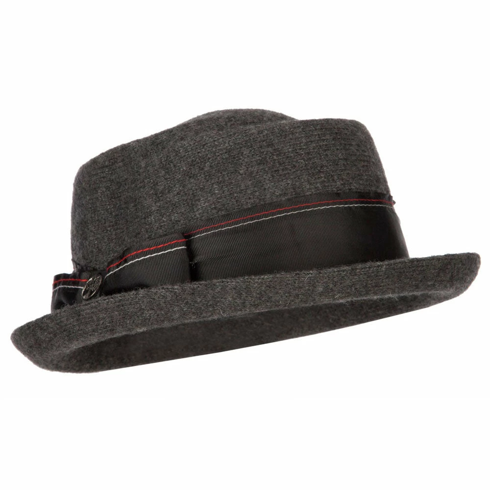 Jeanne Simmons Women's Wool Blend Ribbon Band And Bow Trim Pork Pie Fedora Hat 6 Jeanne Simmons Women's Wool Blend Ribbon Band And Bow Trim Pork Pie Fedora Hat - Image 4