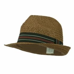 Jeanne Simmons Boy's Paper Woven Stripeband Fedora