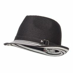 Hatiya Buckle Band Paper Braid Fedora