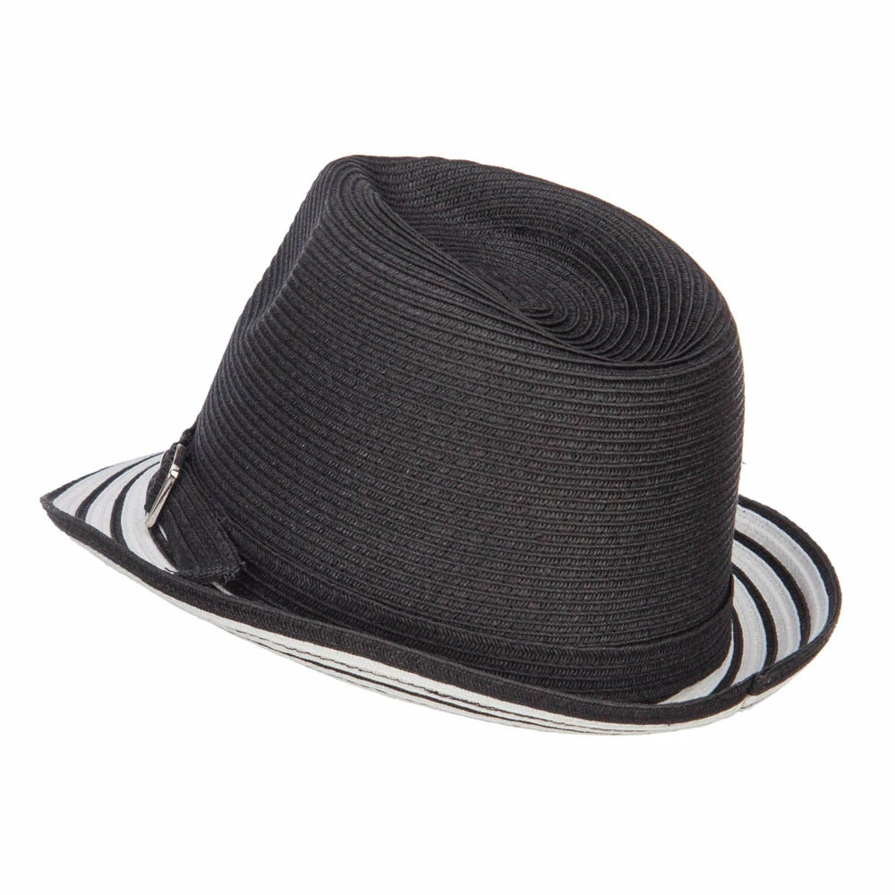 Hatiya Buckle Band Paper Braid Fedora 4 Hatiya Buckle Band Paper Braid Fedora - Image 2