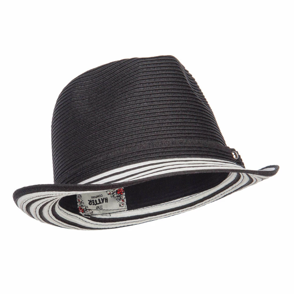 Hatiya Buckle Band Paper Braid Fedora 6 Hatiya Buckle Band Paper Braid Fedora - Image 4