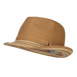 Hatiya Buckle Band Paper Braid Fedora 22 Hatiya Buckle Band Paper Braid Fedora -Adams Shop fd002sf tan 1 1