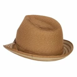 Hatiya Buckle Band Paper Braid Fedora 23 Hatiya Buckle Band Paper Braid Fedora -Adams Shop fd002sf tan 2 1