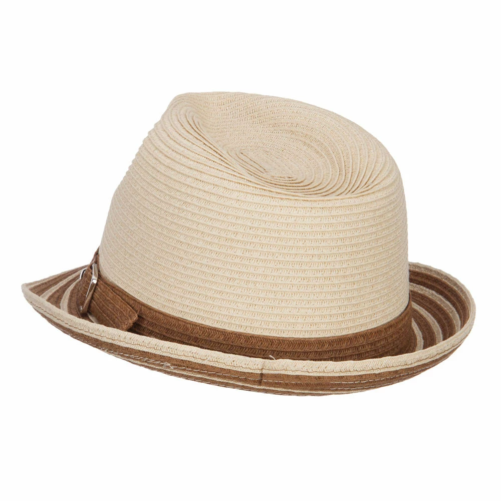 Hatiya Buckle Band Paper Braid Fedora 14 Hatiya Buckle Band Paper Braid Fedora - Image 12