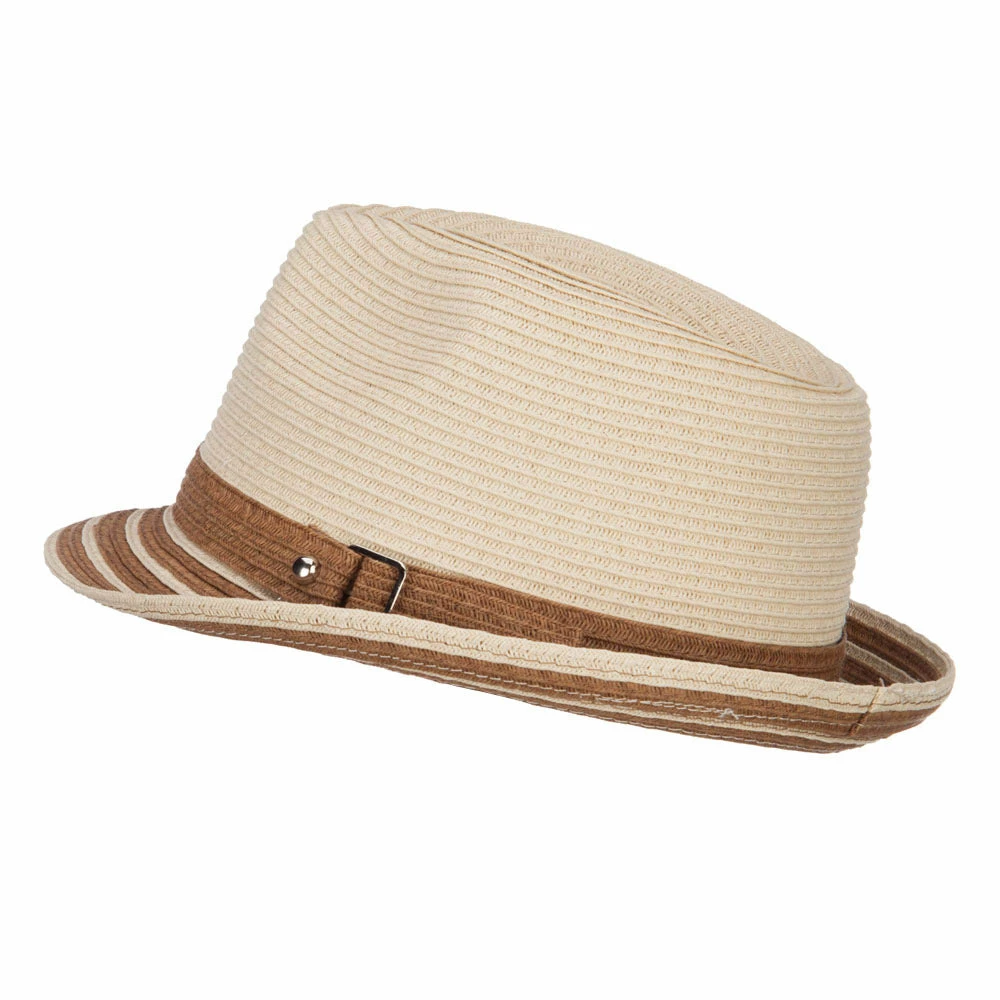 Hatiya Buckle Band Paper Braid Fedora 17 Hatiya Buckle Band Paper Braid Fedora - Image 15