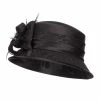 Something Special Cloche Flat Top Fashion Organza Hat -Adams Shop fg001fy black 1