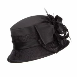 Something Special Cloche Flat Top Fashion Organza Hat 19 Something Special Cloche Flat Top Fashion Organza Hat -Adams Shop fg001fy black 3