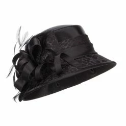Something Special Cloche Flat Top Fashion Organza Hat 20 Something Special Cloche Flat Top Fashion Organza Hat -Adams Shop fg001fy black 4