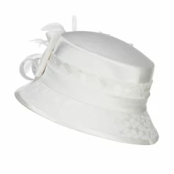 Something Special Cloche Flat Top Fashion Organza Hat 23 Something Special Cloche Flat Top Fashion Organza Hat -Adams Shop fg002fy cream 2