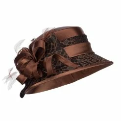 Something Special Cloche Flat Top Fashion Organza Hat 30 Something Special Cloche Flat Top Fashion Organza Hat -Adams Shop fg003fy pecan 4