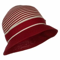 Jeanne Simmons Star Ribbon Paper Striped Cloche 20 Jeanne Simmons Star Ribbon Paper Striped Cloche -Adams Shop fi002cl red 4