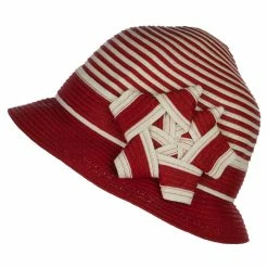Jeanne Simmons Star Ribbon Paper Striped Cloche 21 Jeanne Simmons Star Ribbon Paper Striped Cloche -Adams Shop fi002cl red 5