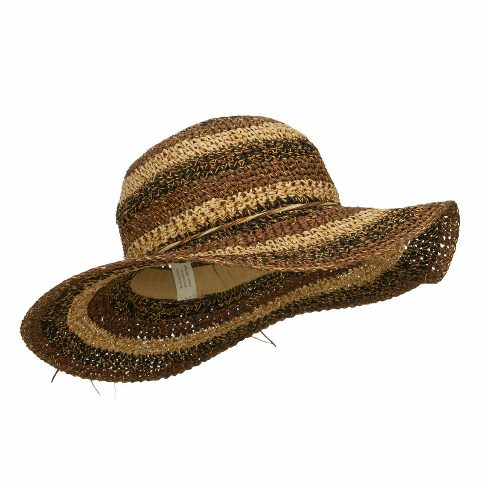 Jeanne Simmons Multi Striped Flat Brim Sun Hat 6 Jeanne Simmons Multi Striped Flat Brim Sun Hat - Image 4