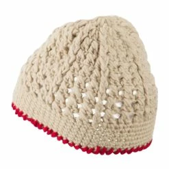 Jeanne Simmons Girl's Flower And Leaf Knit Cap 14 Jeanne Simmons Girl's Flower And Leaf Knit Cap -Adams Shop fl001bs beige 3