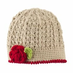 Jeanne Simmons Girl's Flower And Leaf Knit Cap 16 Jeanne Simmons Girl's Flower And Leaf Knit Cap -Adams Shop fl001bs beige 5