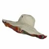 Jeanne Simmons Floral Lining Crushable Wired Hat -Adams Shop fl001cr beige 1
