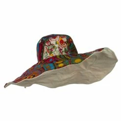 Jeanne Simmons Floral Lining Crushable Wired Hat -Adams Shop fl001cr beige 4