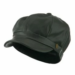 City Hunter Faux Leather Spitfire Hat