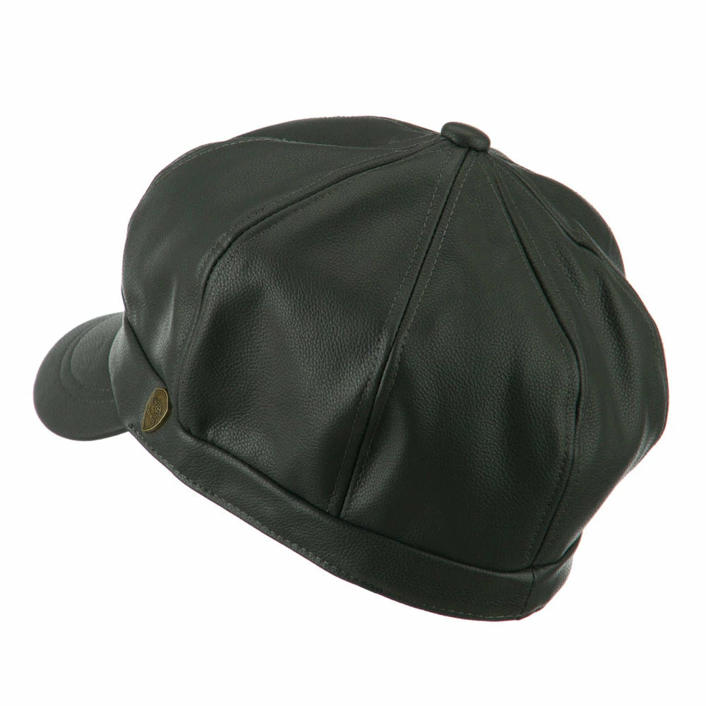 City Hunter Faux Leather Spitfire Hat 4 City Hunter Faux Leather Spitfire Hat - Image 2