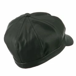 City Hunter Faux Leather Spitfire Hat 19 City Hunter Faux Leather Spitfire Hat -Adams Shop fl001nb dark grey 3 2