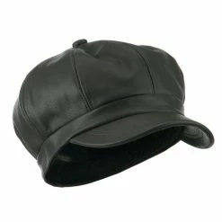 City Hunter Faux Leather Spitfire Hat 20 City Hunter Faux Leather Spitfire Hat -Adams Shop fl001nb dark grey 4 2