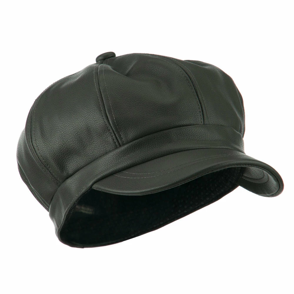 City Hunter Faux Leather Spitfire Hat 6 City Hunter Faux Leather Spitfire Hat - Image 4