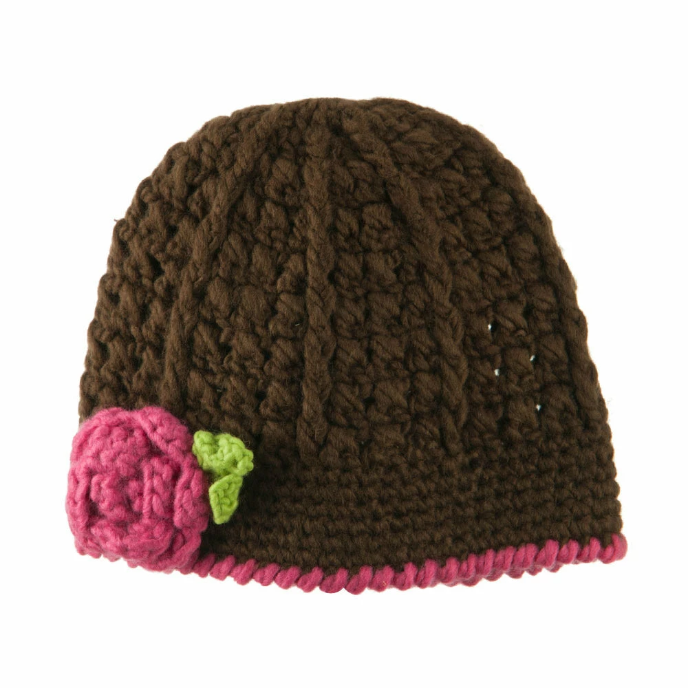 Jeanne Simmons Girl's Flower And Leaf Knit Cap 12 Jeanne Simmons Girl's Flower And Leaf Knit Cap - Image 10