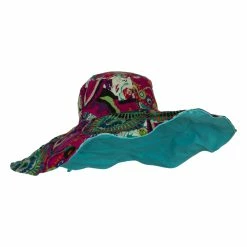 Jeanne Simmons Floral Lining Crushable Wired Hat -Adams Shop fl002cr fuchsia 4 1