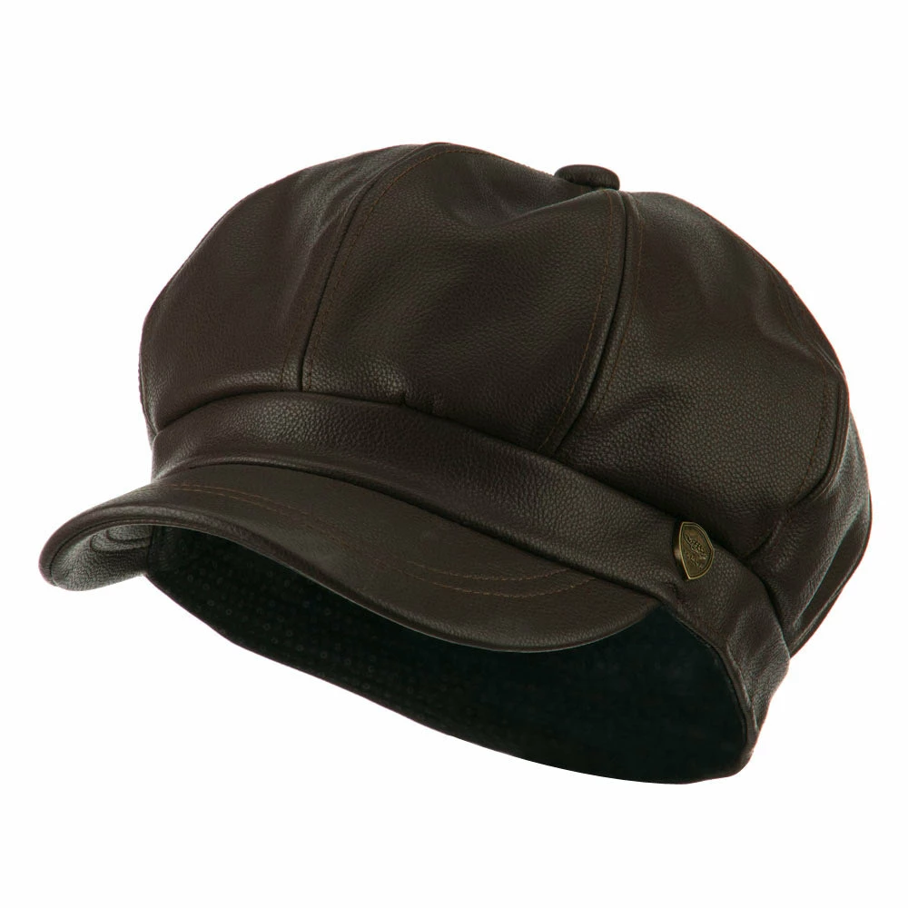 City Hunter Faux Leather Spitfire Hat 8 City Hunter Faux Leather Spitfire Hat - Image 6