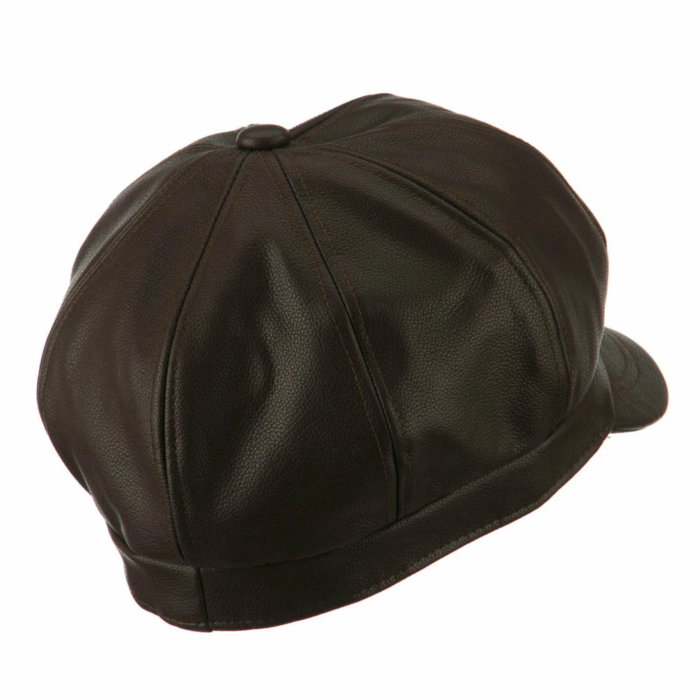 City Hunter Faux Leather Spitfire Hat 10 City Hunter Faux Leather Spitfire Hat - Image 8