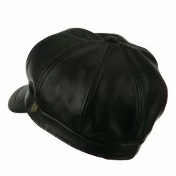 City Hunter Faux Leather Spitfire Hat 28 City Hunter Faux Leather Spitfire Hat -Adams Shop fl003nb black 2 2