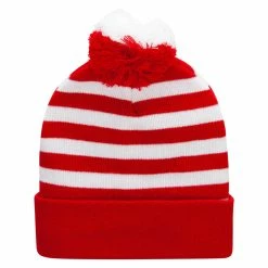 E4Hats Striped Pom Pom Cuff Long Beanie 11 E4Hats Striped Pom Pom Cuff Long Beanie -Adams Shop fm001bf red white 5 436d5059 0772 440d 88a1 9730787095aa