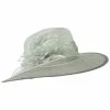 Jeanne Simmons 3 Flowers Pearl Organza Hat -Adams Shop fo001fy grey 2