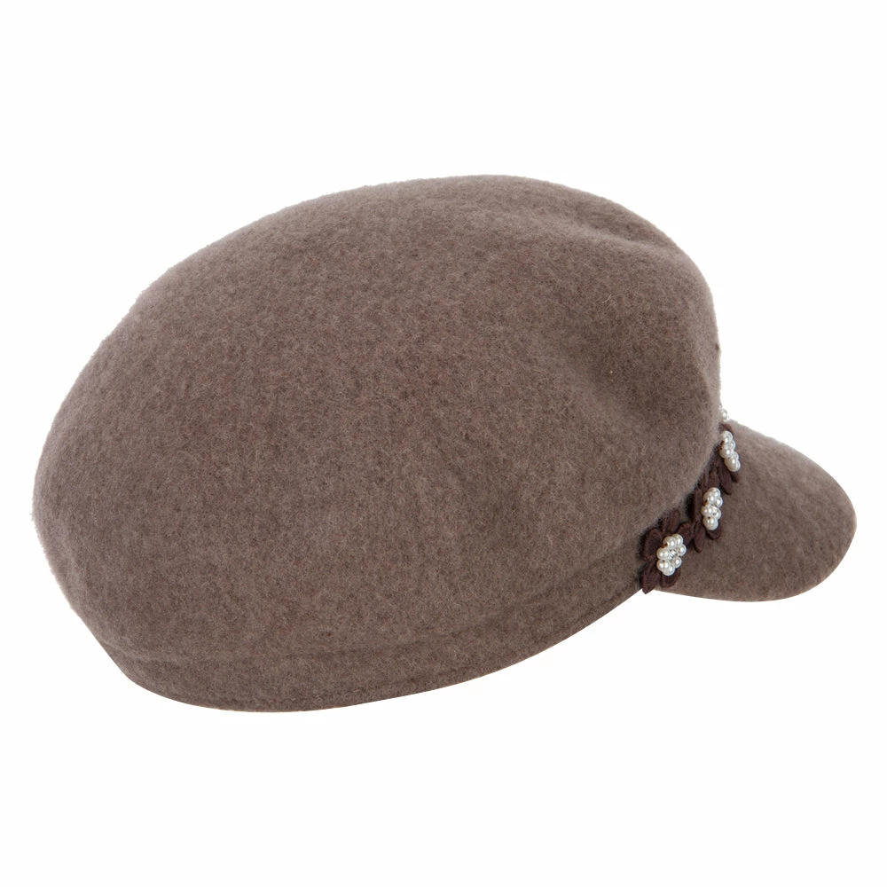 Jeanne Simmons Women's Flower Band Accented Wool Felt Newsboy Cap 20 Jeanne Simmons Women's Flower Band Accented Wool Felt Newsboy Cap - Image 18
