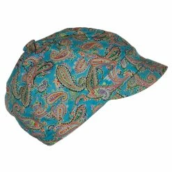 Jeanne Simmons Girl's Paisley Cabbie Cap -Adams Shop fu001cb aqua 5