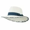 Something Special Floppy Grosgrain Hatband Panama Fedora 1 Something Special Floppy Grosgrain Hatband Panama Fedora -Adams Shop fu001cf white navy 1