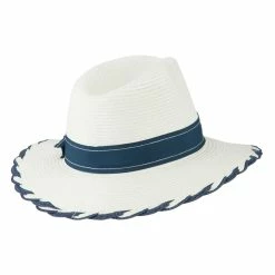 Something Special Floppy Grosgrain Hatband Panama Fedora 29 Something Special Floppy Grosgrain Hatband Panama Fedora -Adams Shop fu001cf white navy 3