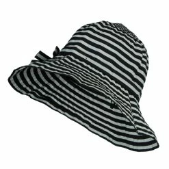 Jeanne Simmons Crushable Lady's Striped Bucket Hat