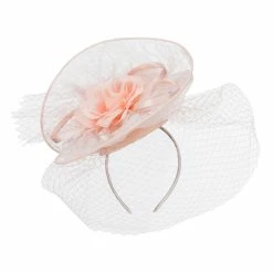 Something Special Fan Up Lace Flower Fascinator 34 Something Special Fan Up Lace Flower Fascinator -Adams Shop fu001df peach 1 4